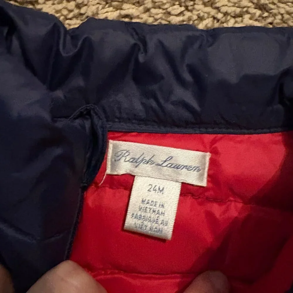Ralph Lauren navy blue puffer vest